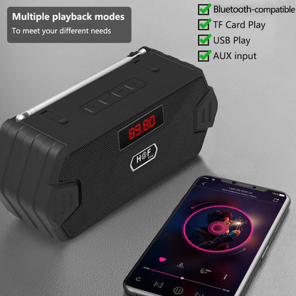 Portable Wireless Speaker Bluetooth-compatible Outdoor USB Speakers With FM Radio For Receiver AUX TF MP3 LoudspeakerPhone PC