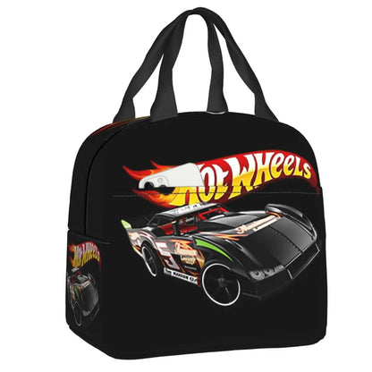 Custom Hot Wheels For Fans Thermal Insulated Lunch Bag Cartoon Sport Car Portable Lunch Container Travel Multifunction Food Box