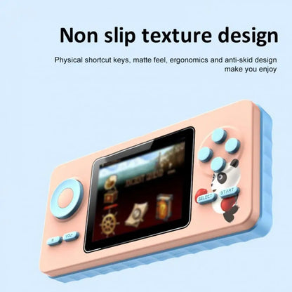Mini Game Machine  Funny Long Battery Life Macaron Color  Large Screen Retro Video Game Console for Home