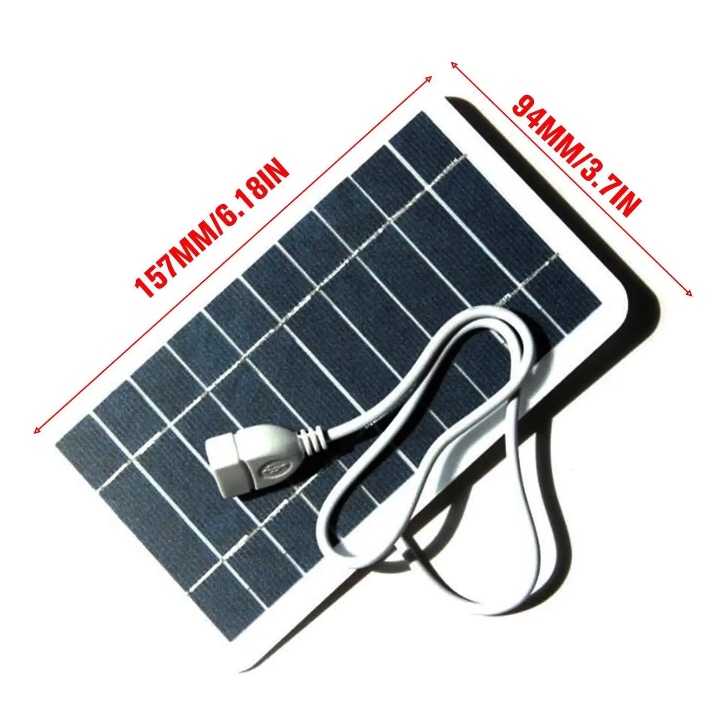 5V 400MA Solar Panel Charger Output USB Type-C Portable Solar System Mobile Phone Charger Electric Fan Outdoor Camping Home
