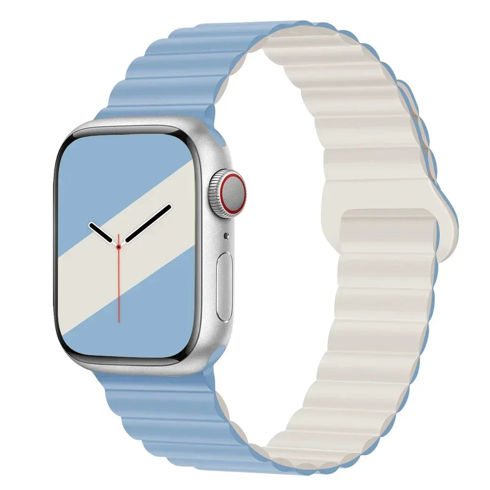 NEW Original Liquid Silicone Magnetic bands for Apple watch band Ultra 2 Series 9 SE iwatch 42mm 44mm 45mm 49mm 38mm 40mm 41mm