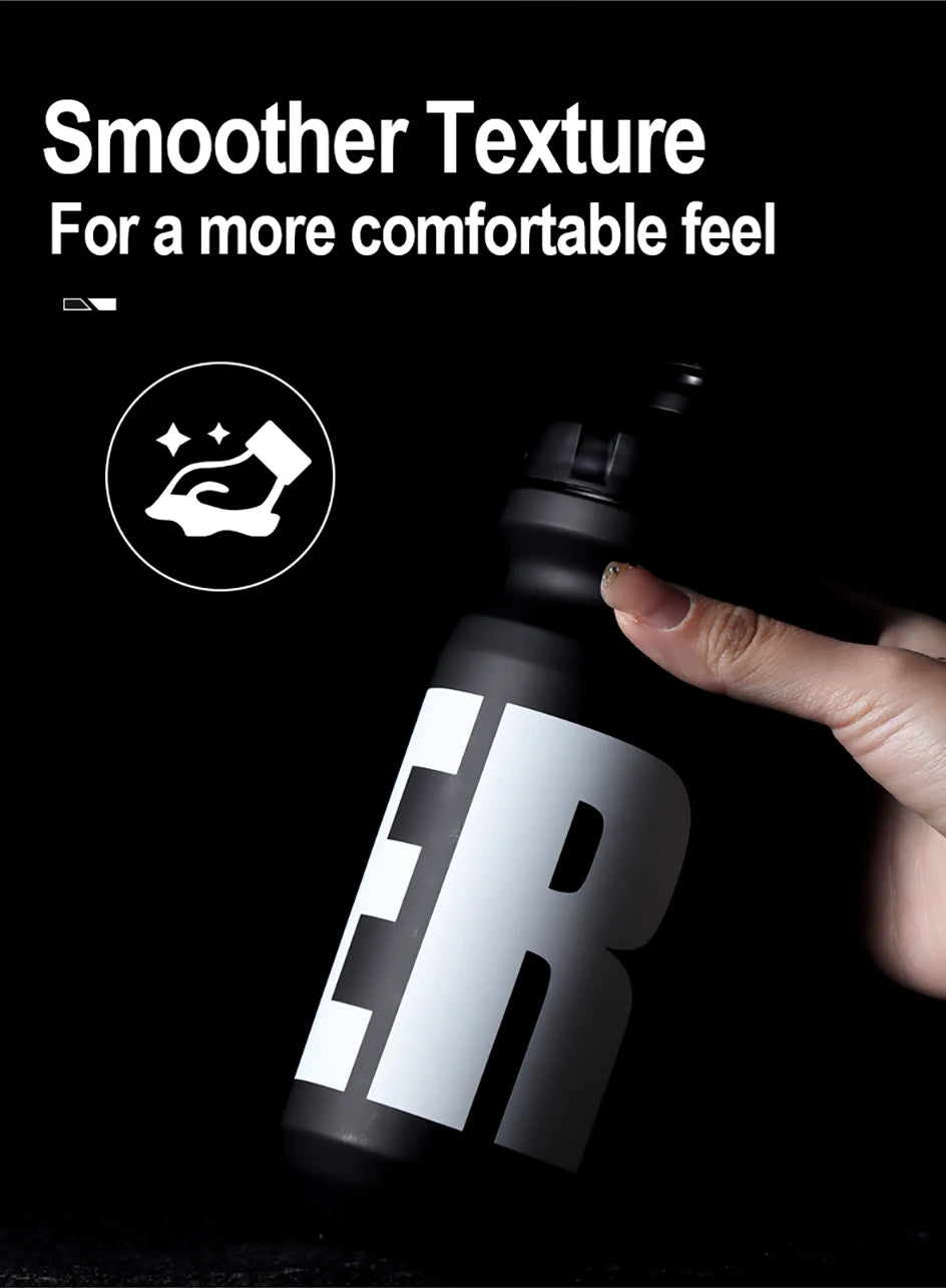 BOLANY 610ML Cycling Bike Water Bottle Bicycle Portable Kettle with Cover Matte Plastic Sports Bottle Outdoor Supplies