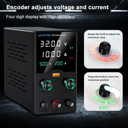 Wanptek DC Laboratory Power Supply 30V 10A 60V 5A 120V 3A Adjustable Voltage Current Applicable voltage 110V 220V Power Supply