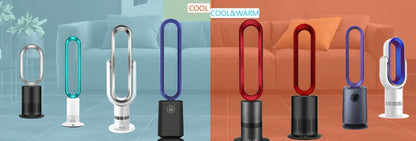 Smart Home Air Cooling Fan with Tower-Installable Bladeless Design Includes Air Purifier for Household Use