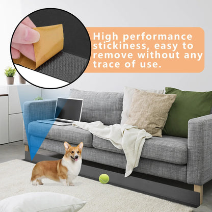 Adjustable PVC sofa backrest - 3 meters, cuttable toy preventer under sofa, easy-to-install sofa bottom panel.