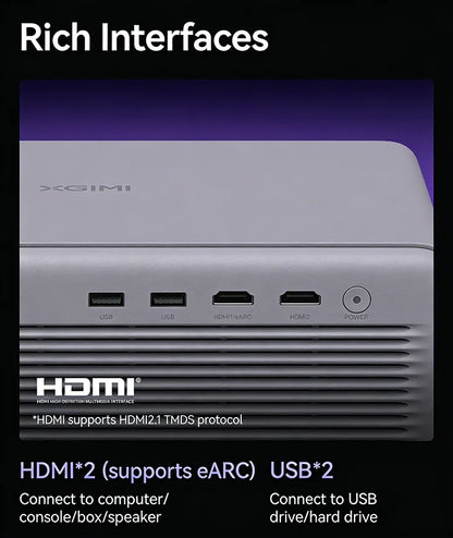 XGIMI RS 20 Tri-color Laser 4K DLP Projector Ultra HD 3200 ISO Lumens Zoom Harman Kardon Beam Sound Home Projector