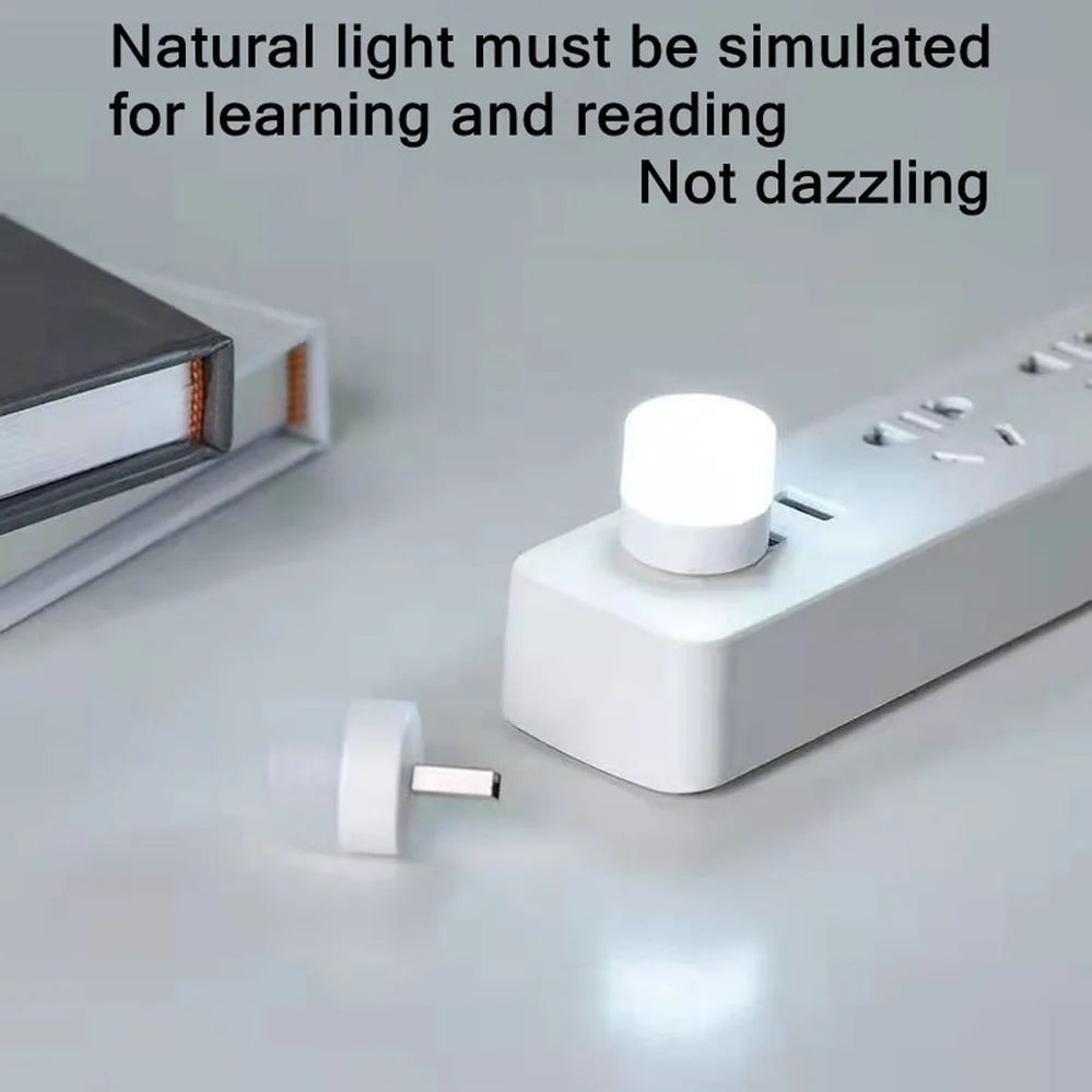 5V USB Plug Lamp Computer Mobile Power Charging Small Book Lamps LED Eye Protection Reading Light Small Night Lights 3/2/1PCS