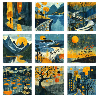 Autumn scenery Heat Transfer Stickers For Clothing Shoes Heat Transfer Stickers Or Clothing Hoodies DIYT Shirt Jacket Patches