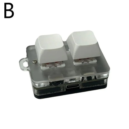 2.4G 2-key Customize Bluetooth Keyboard Knob With RGB Light Copy Paste Shortcut Key E-sports Game Mini Keyboard USB external