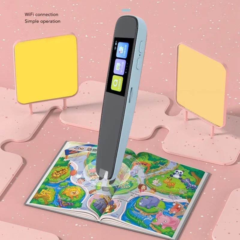 WiFi Language Translator Pen Digital Touch Screen Quick Identification Scan Reader Pen For Learning Traveling Aboard Blue