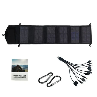 800W Foldable Solar Panel Portable 6-fold Solar Panels Charger USB 5V DC Full Time Power Solar Panel Mobile Power Supply