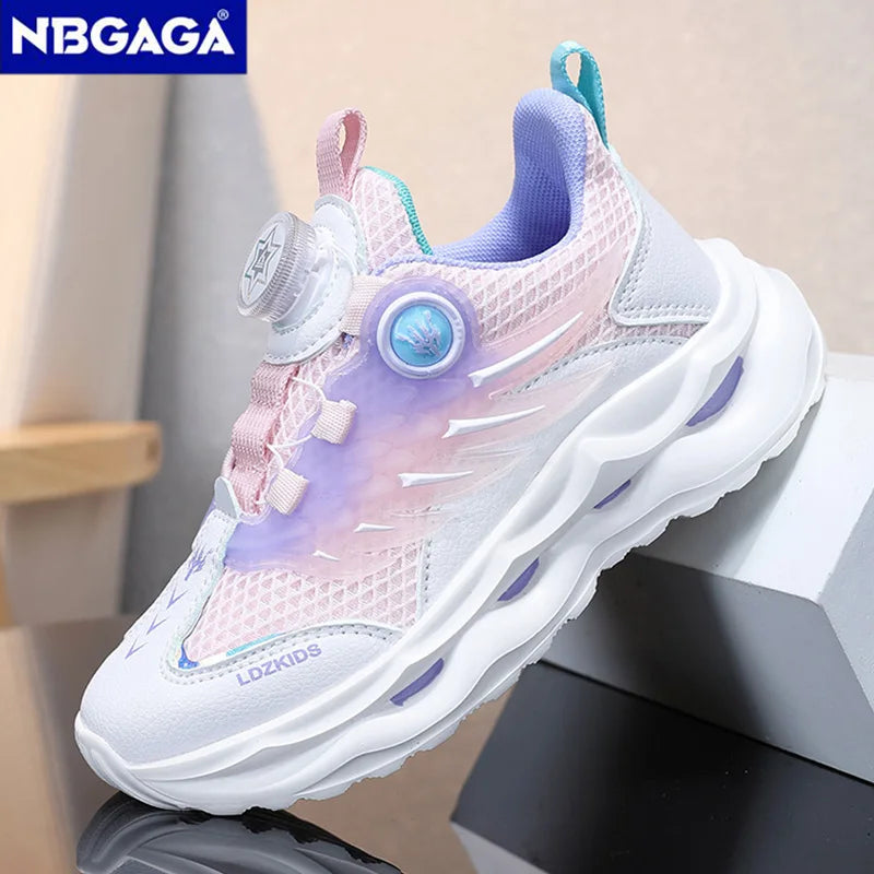 Summer Breathable Sport Shoes for Children Girls Casual Student School Walking Shoes Anti-slip Fashion Tenis Footwear
