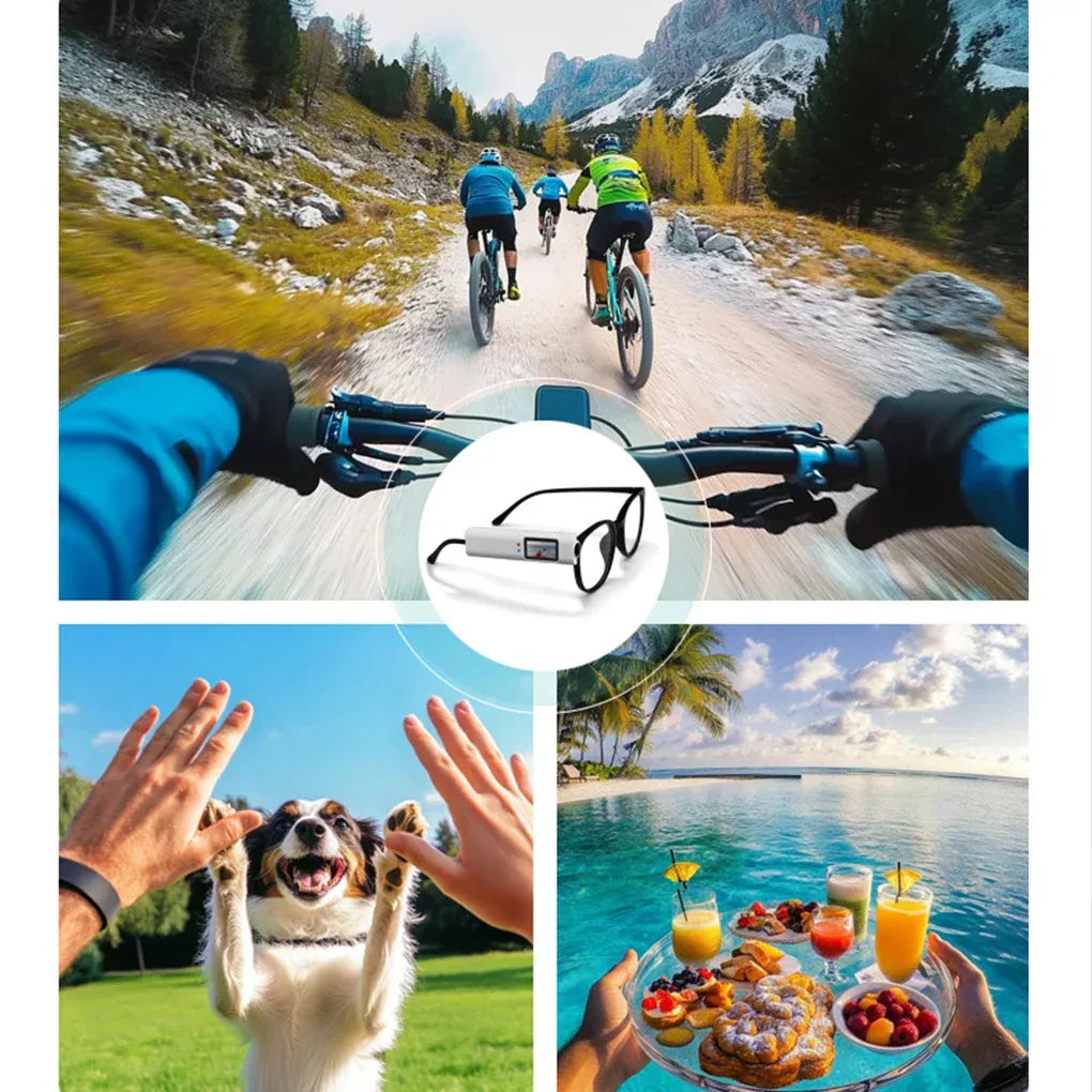 2.7K HD FPV Glasses Camera Wearable WiFi Video Camcorder 110°Wide Angle Lens Anti-shake 0.96" APP Control FPV Camera