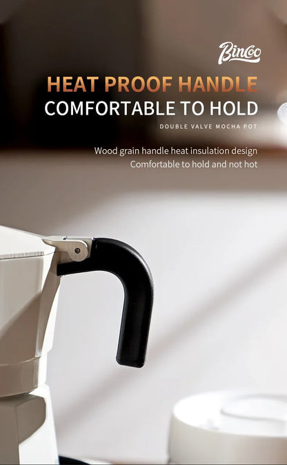 Bincoo Double Valve Moka Pot Coffee Espresso Machine Electric furnace Hand Brewed Coffee Italian Home Outdoor Barista Tools 220V