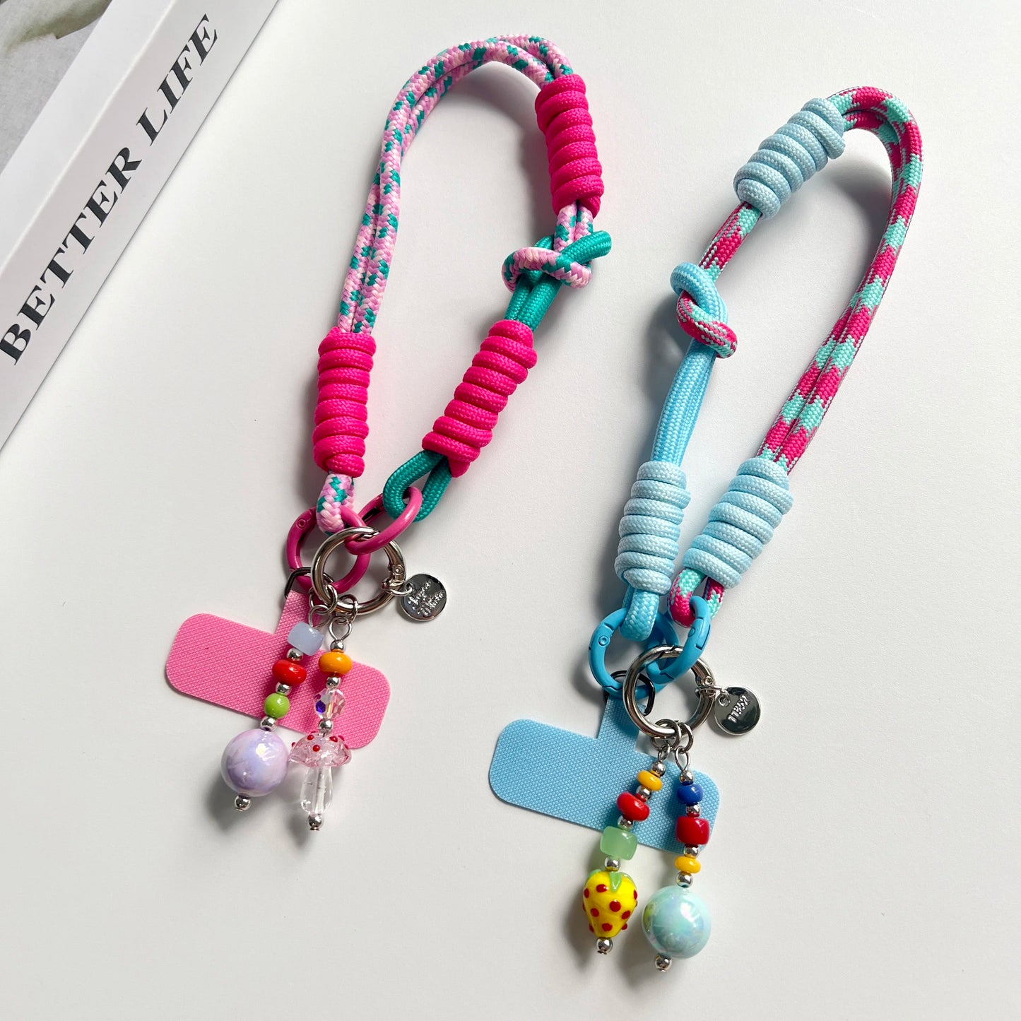 Wrist, Thumb, Mobile Phone Hanging Rope Dual Purpose Adjustable Short Braided Rope Strong and Durable for Men and Women
