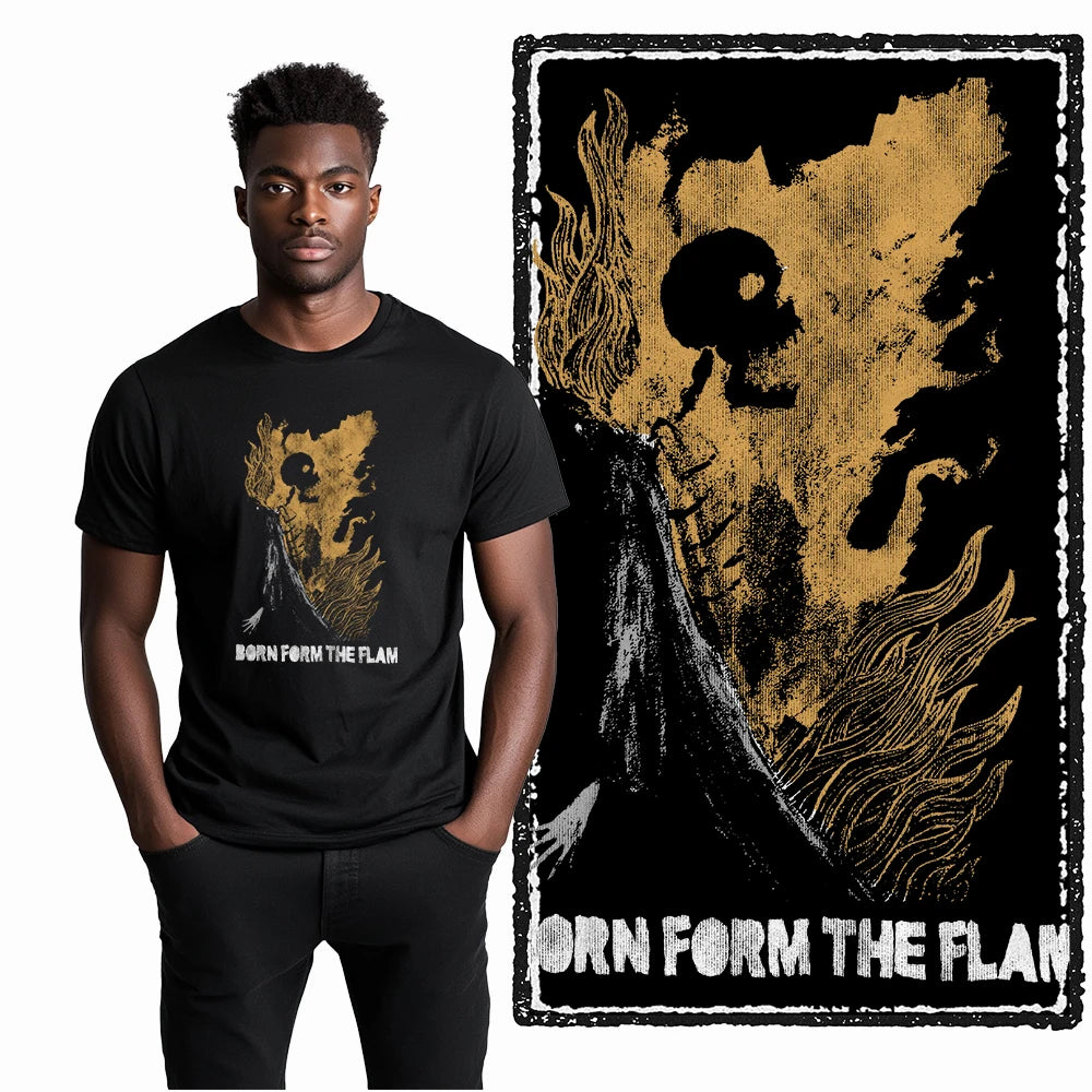 Coolmind U4 Streetwear Cool Print Exclusive Graphic T shirt fo men 100% Cotton Big Size vintage BLACK men's novelty tee shirt