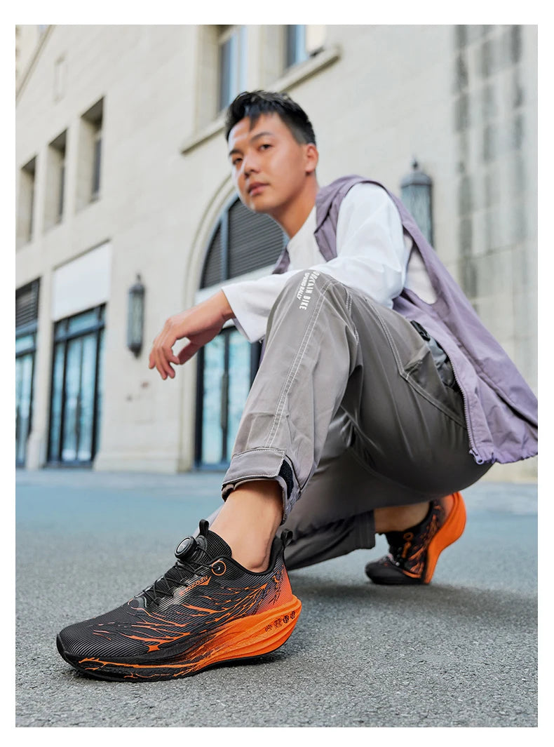 Fluorescence Running Shoes CarbonBoard Marathon Men Sports Casual Tenis Breathable Womens Comfortable Athletic Nonskid Sneakers