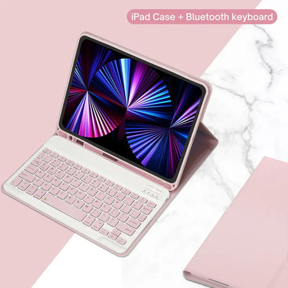 Spanish Keyboard Case For iPad Air Pro 11 13 2024,iPad 10.2 7/8/9th 10th 2022 Gen Air 3 4 5 10.9 Pro 12.9 Funda Cover For iPad