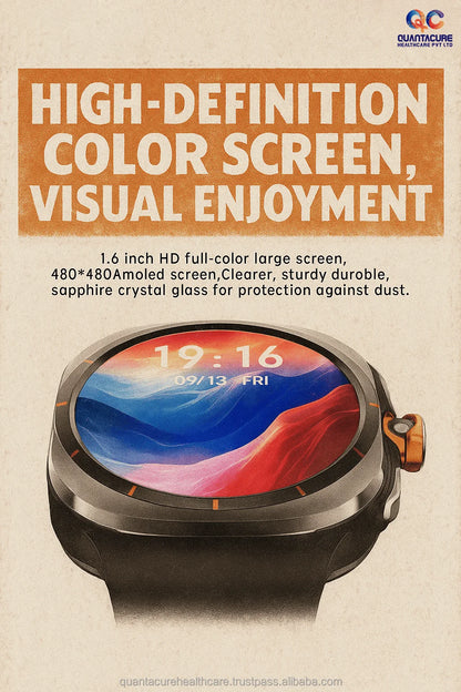 2025 QC AX01 U8 Ultra Android GPS AMOLED Smartwatch Camera 1.5' 480*480 Display 3GB+32GB 5G GPS SIM VoLTE Compass Square