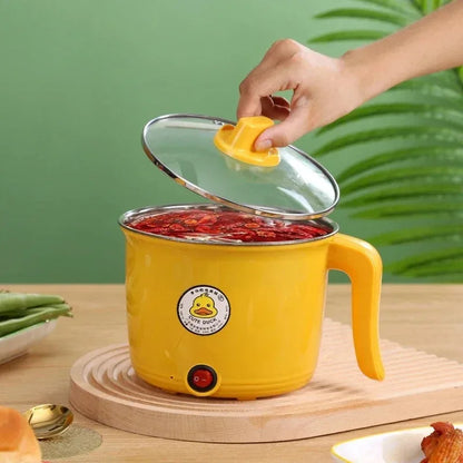 1.8L Non-stick Electric Hot Pot - Multifunctional Easy Clean Kitchen Appliance for Safe Cooking for 1-2 People Dorm Students