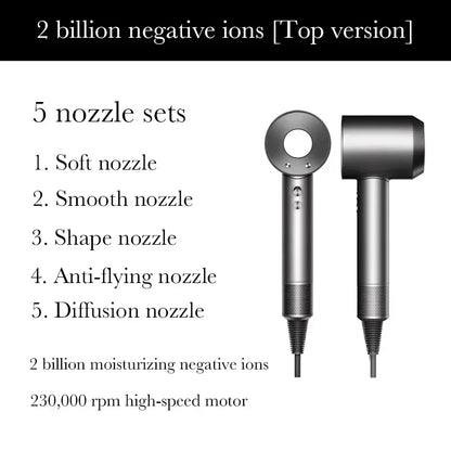 Sèche-cheveux Super Hair Dryer 220V sans balais, soin capillaire personnel, coiffage, outil à ions négatifs, programme de séchage, sèche-cheveux électrique à ions négatifs
