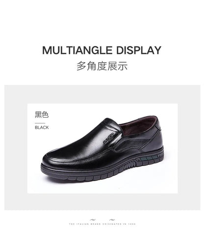 Men's PU Leather Shoes Formal Dress Loafers Large Size Casual Soft Mens Business Comfortable Non-slip Driving Shoes