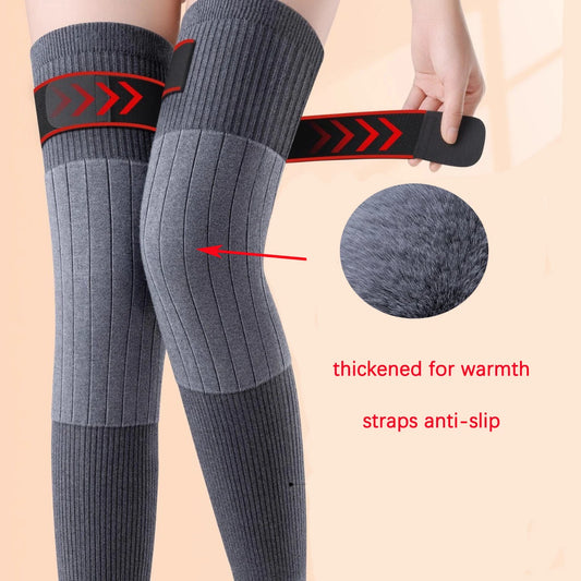 Tie up knee warmers, extended leg warmers, thick anti slip knee pads for both men and women by PDG ibma