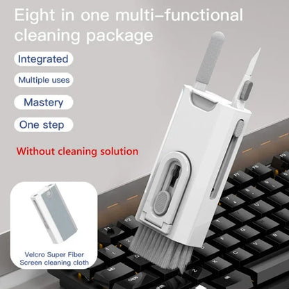 Keyboard Cleaning Kit 8 In 1 Laptop PC Cleaner With Keycap Puller Multifunctional Keyboard Brush Cleaning Set For Camera