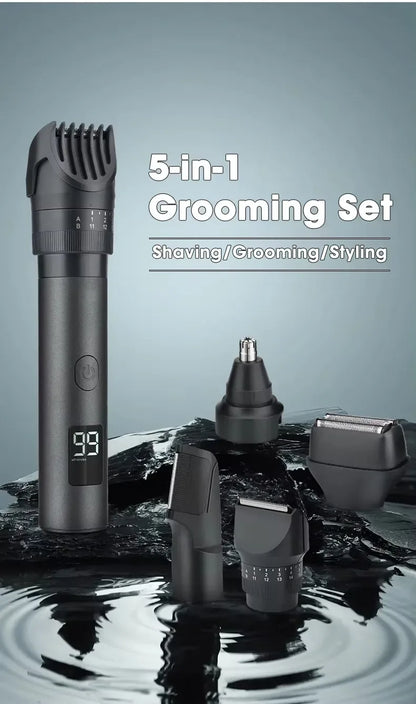 New Xiaomi IPX6 Waterproof Body Beard Hair Trimmer for Men 5 IN 1 Rechargeable Cordless Electric Razor Hair Clipper Shaver