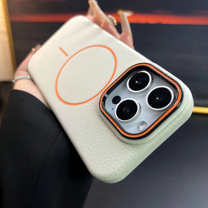 Lichee Pattern Magnetic 17promax Case for IPhone 17 Pro Max 16 14 15 Plus 13 12 17 Air Pro Max 11 for Magsafe Soft Cover