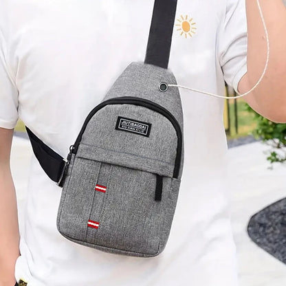Men's and women's adjustable breast pockets, single-shoulder diagonal cross Oxford fabric breast pockets