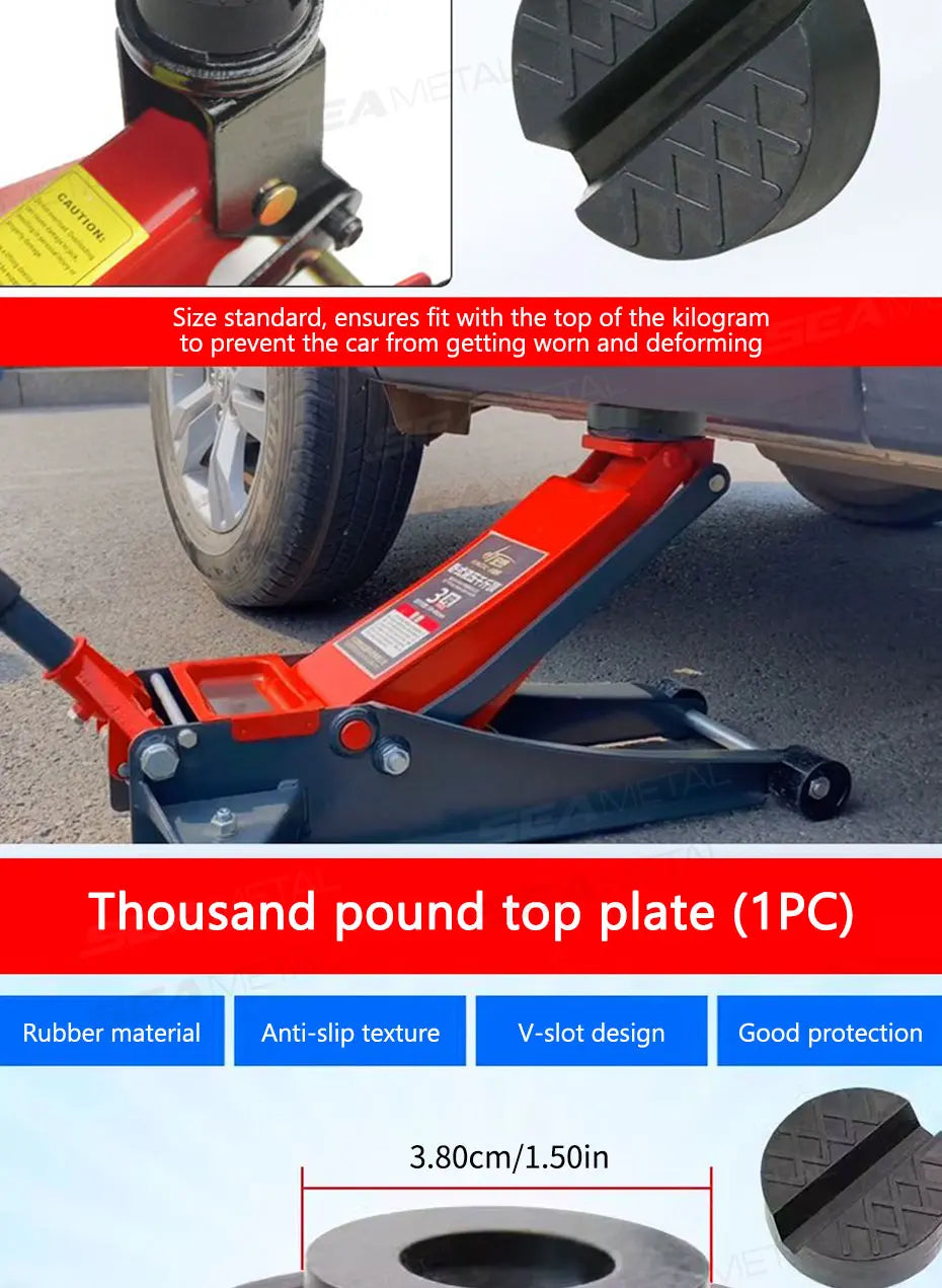 SEAMETAL 3 Sizes Universal Rubber Jack Pad Support Pinch Weld Slotted Floor Frame Rail Adapter Car Removal Repair Tool