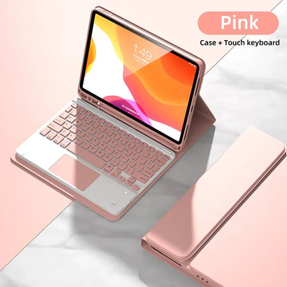 Spanish Keyboard Case For iPad Air Pro 11 13 2024,iPad 10.2 7/8/9th 10th 2022 Gen Air 3 4 5 10.9 Pro 12.9 Funda Cover For iPad