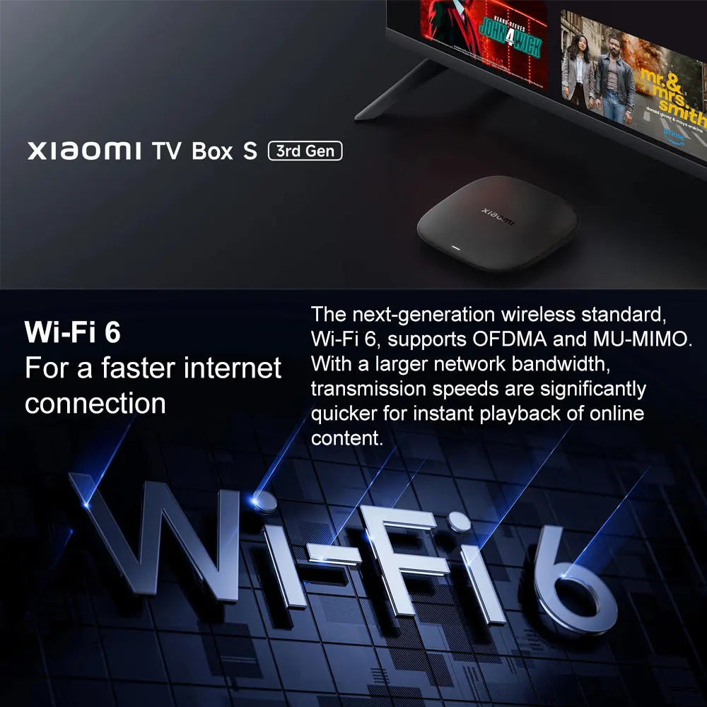 Xiaomi TV Box S 3nd Gen Global Version 2G RAM 32G ROM 4K UHD Dolby Vision HDR10+ Google TV WIFI 6  BT5.2 Google Assistant