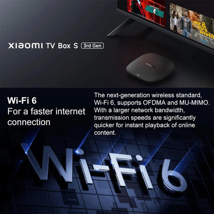 Xiaomi TV Box S 3nd Gen Global Version 2G RAM 32G ROM 4K UHD Dolby Vision HDR10+ Google TV WIFI 6  BT5.2 Google Assistant