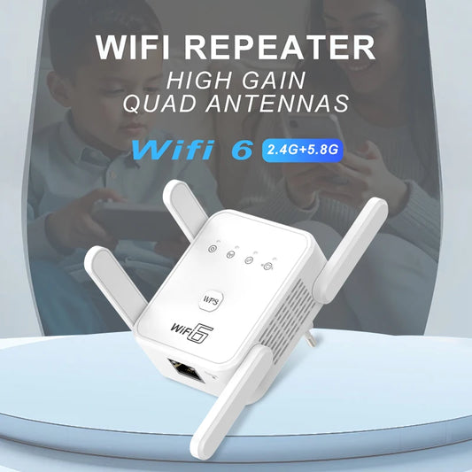WIFI6 1500Mbps 5Ghz Wireless WiFi Repeater Booster 2.4G/5GHz Wi-Fi Signal Amplifier Extender Router Network Wlan WiFi Repetidor by PDG ibma