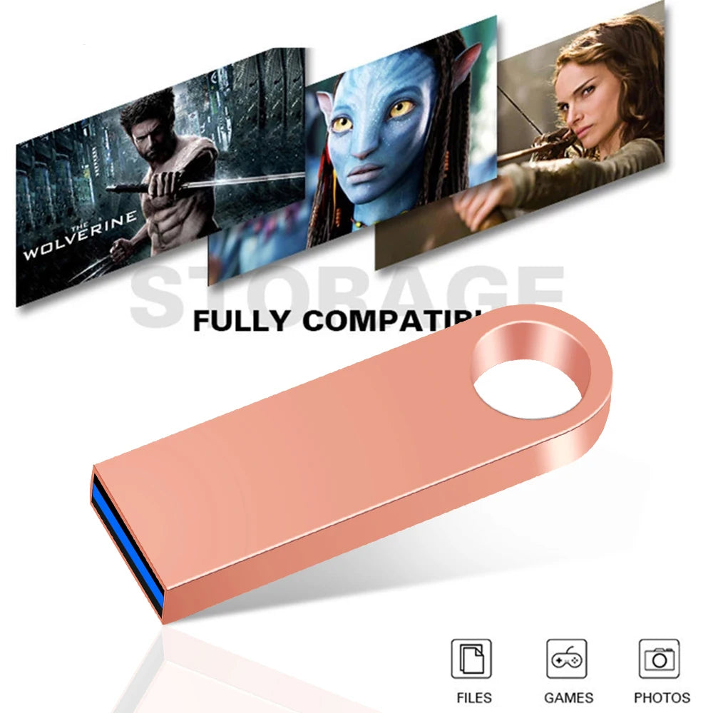 Hot Sale Metal 3.0 USB Flash Drive 128GB Pen Drive 8GB 16GB 32GB 64GB USB Stick 3. 0 Flash Drive High Speed Pendrive
