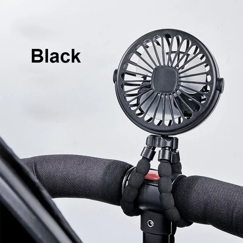 Portable Fan Mini Stroller Clip Fan USB Handheld Fan For Car Seat Bike 360° Rotate Flexible Octopus Stroller Fan Mini Car Fan