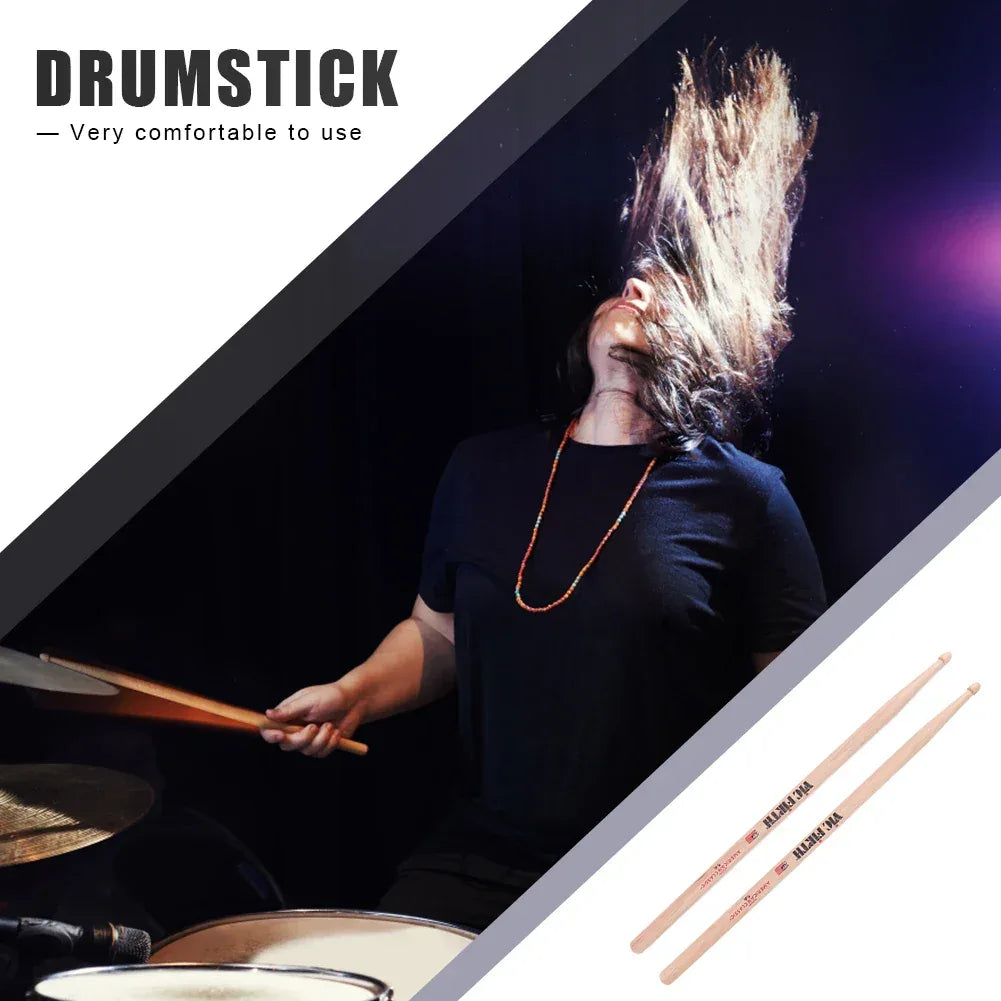 2-10PCS Drumsticks 5A/7A Drum Sticks Consistent Weight and Pitch Mallets American Hickory Drumstick for Acoustic/Electronic Drum