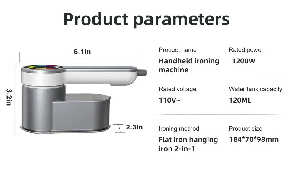 New Intelligent Steam Ironing Machine Portable Travel Steamers for Clothes LCD Diplay Screenc Mini Handheld Garment Iron Steamer