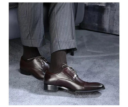 Business Formal Black Leather Shoes Mens Fashion Casual Dress Shoes Classic Italian Formal Oxford Shoes For Men Zapatos Hombre