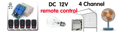 433MHz Universal Wireless Remote Control AC220V 2CH rf Relay Receiver and Transmitter for Universal Garage door and gate Control