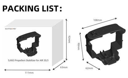 Propeller Holder for DJI Air 3/Air 3S Drone Propellers Stabilizer Prop Blades Protector Wing Fixed Quick Release Accessory