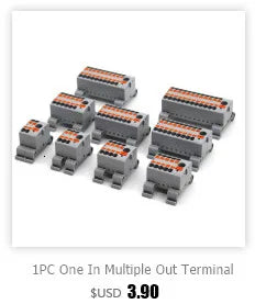 Wire Connector 1 Input Multiple Output Electrical Splitter Push-in Terminal Block Butt Home LED Light Quick Wiring Connectors