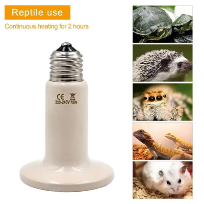 1pc Pet Reptile Heating Lamp 220V Far Infrared Ceramic Emitter Heat Lamps Pet Reptile Lamp 25W 50W 75W 100W 150W 200W Lamp