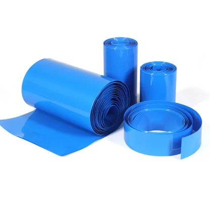 1/3/5/20M Blue PVC Heat Shrink Tube 7mm ~ 155mm 18650 Lipo Battery Pack Insulated Protection Film Wrap lithium Case Cable Sleeve