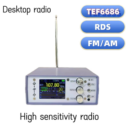 1Set Latest TEF6686 FM SW/MW/LW Full Band Radio RDS + Battery Speaker Charger Antenna FM AM Radio FM AM Radio