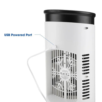 Air Conditioner Portable Desktop Air Cooler Fan with LED Night Light & Humidifier, Mini Mist Cooling Fan for Office Home