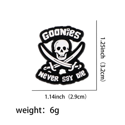 Punk Skeleton Enamel Pin Quotes Brooch Pines Lapel Pins Badge on Backpack Clothing Accessories Gothic Jewelry Halloween Gift