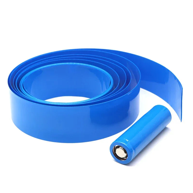 1/3/5/20M Blue PVC Heat Shrink Tube 7mm ~ 155mm 18650 Lipo Battery Pack Insulated Protection Film Wrap lithium Case Cable Sleeve